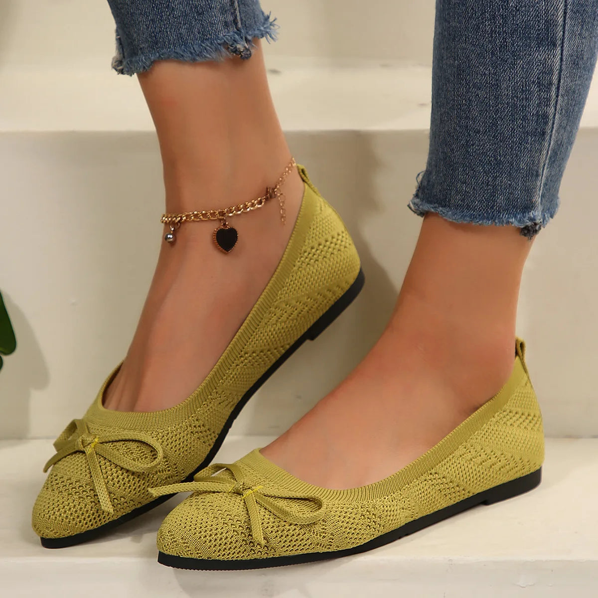 Women's Pointed-Toe Slip-On Ballet Flats