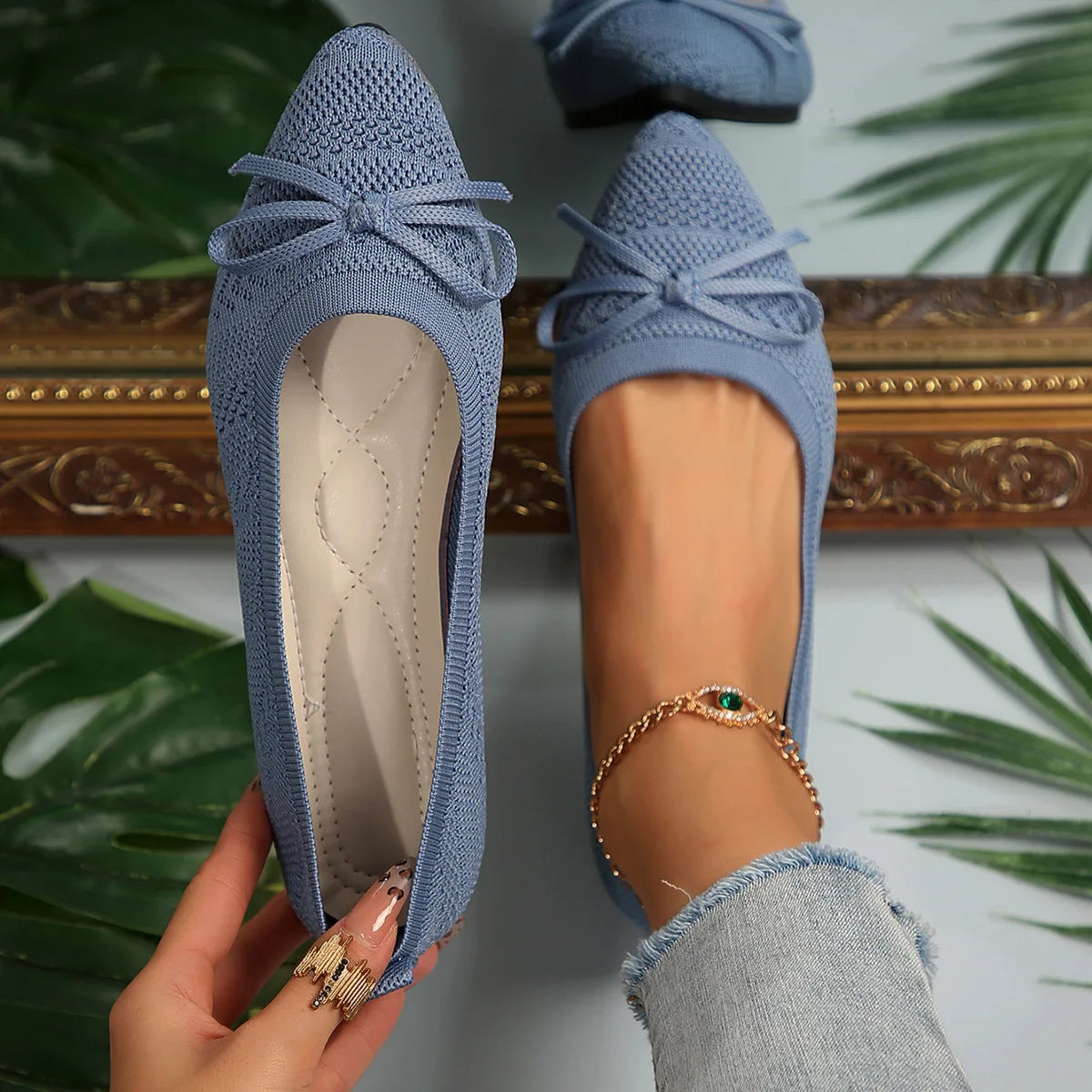 Women's Pointed-Toe Slip-On Ballet Flats