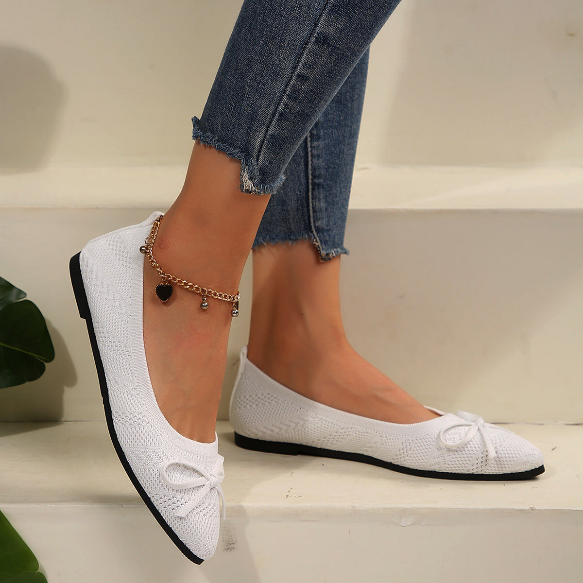 Women's Pointed-Toe Slip-On Ballet Flats