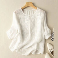 Women's Relaxed-Fit Embroidered Blouse