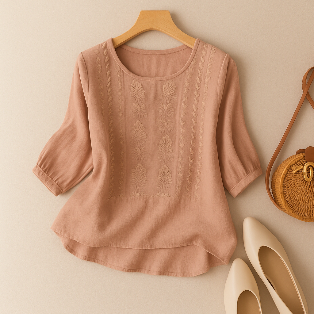 Women's Relaxed-Fit Embroidered Blouse