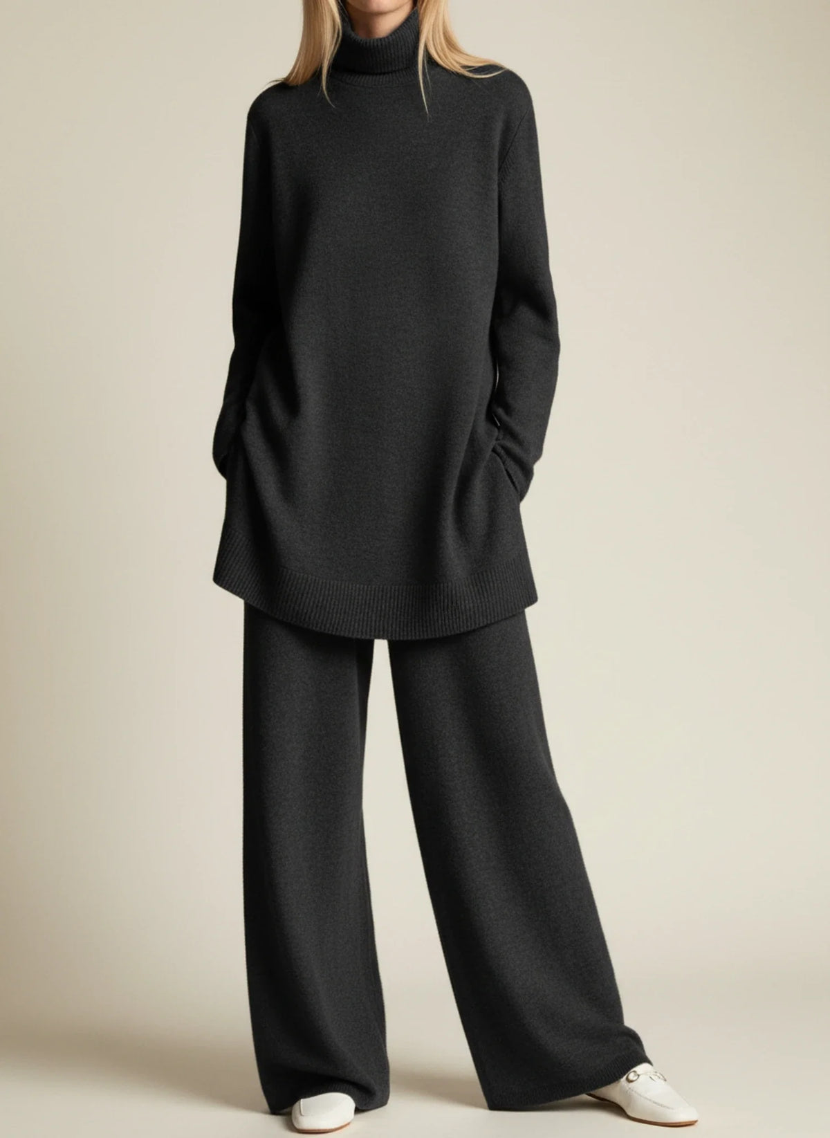 Women's Relaxed-Fit Wide-Leg Pant Set