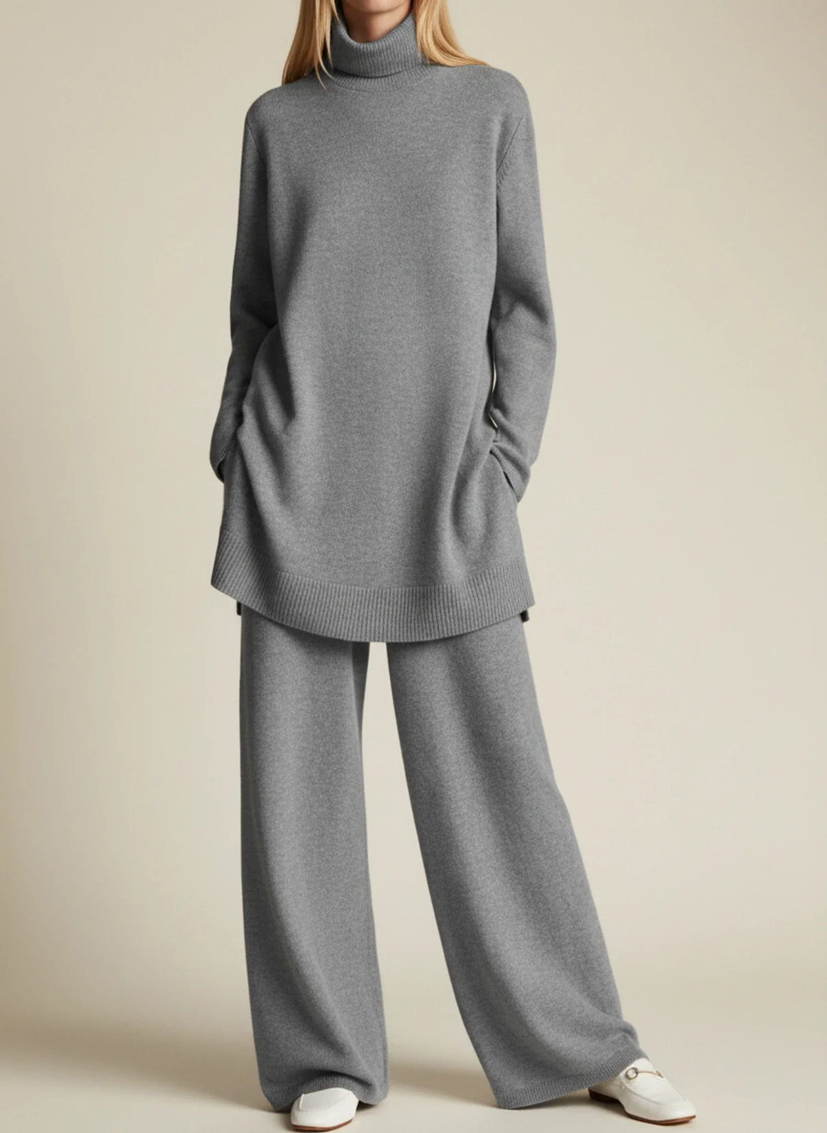 Women's Relaxed-Fit Wide-Leg Pant Set