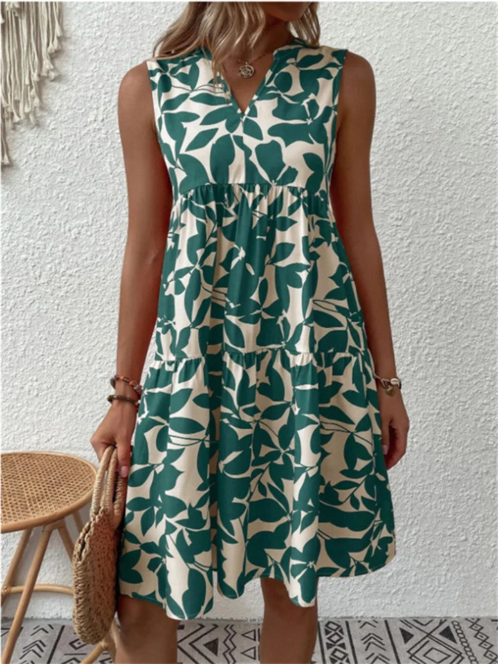 Women's Sleeveless A-Line Midi Dress