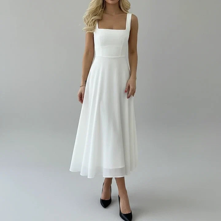 Women's Sleeveless A-Line Midi Dress