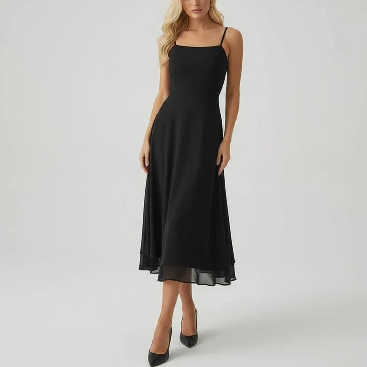 Women's Sleeveless A-Line Midi Dress