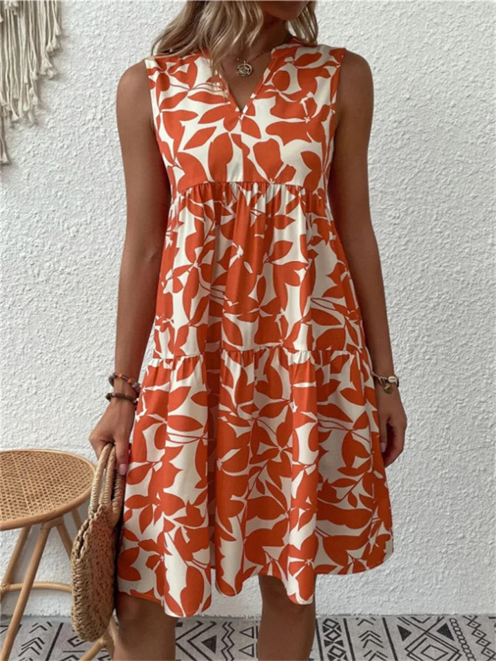 Women's Sleeveless A-Line Midi Dress