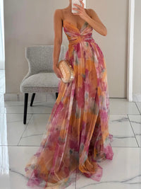 Women's Sleeveless Floral Maxi Dress
