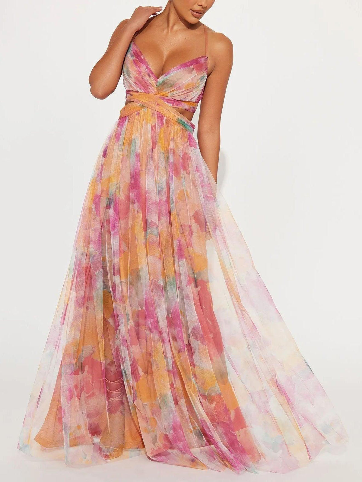 Women's Sleeveless Floral Maxi Dress