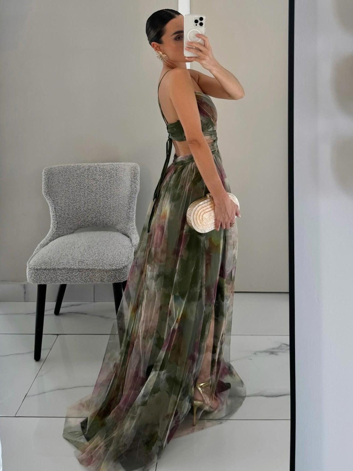 Women's Sleeveless Floral Maxi Dress
