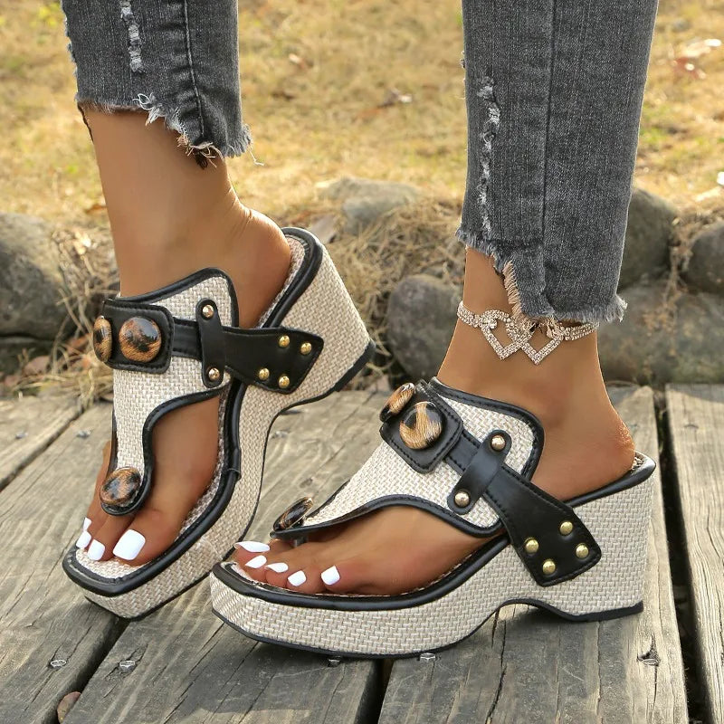 Women's Thong Wedge Sandals