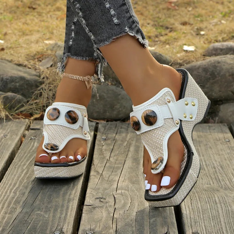 Women's Thong Wedge Sandals