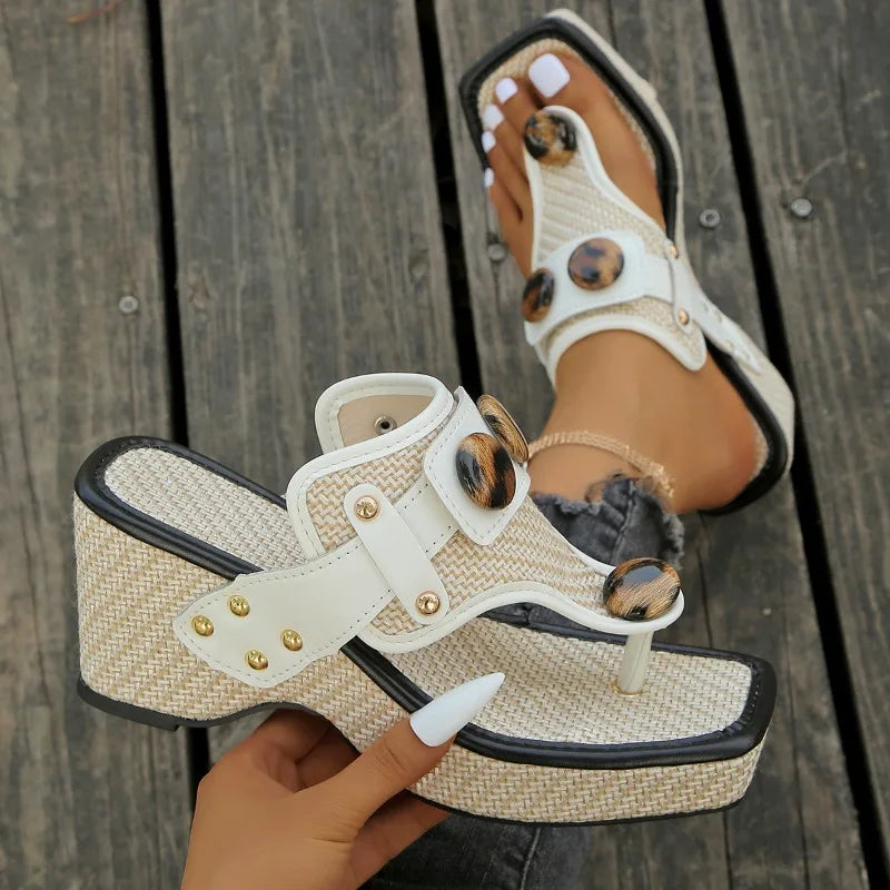 Women's Thong Wedge Sandals