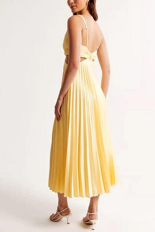Women's V-Neck A-Line Midi Dress