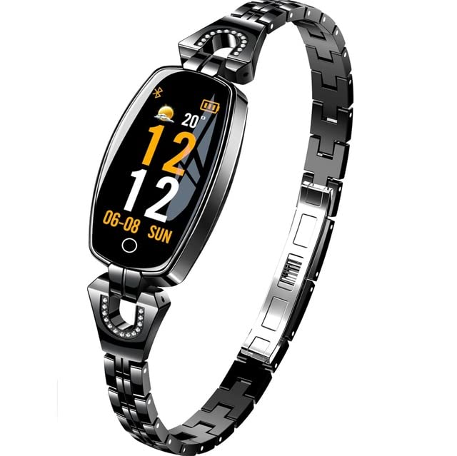 Women's Waterproof Smart Fitness Tracker Bracelet with Heart Rate and Blood Pressure Monitor