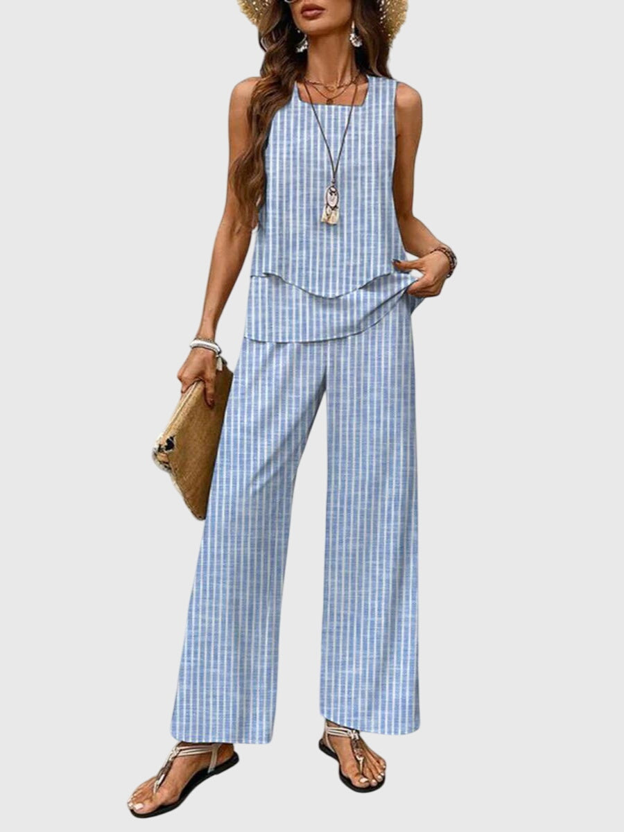 Women's Wide-Leg Pants Set