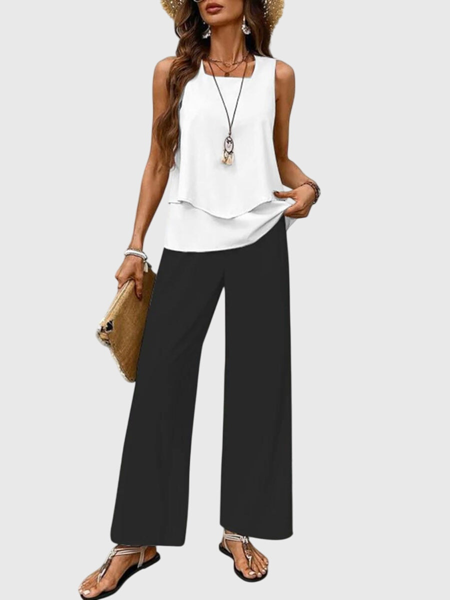 Women's Wide-Leg Pants Set