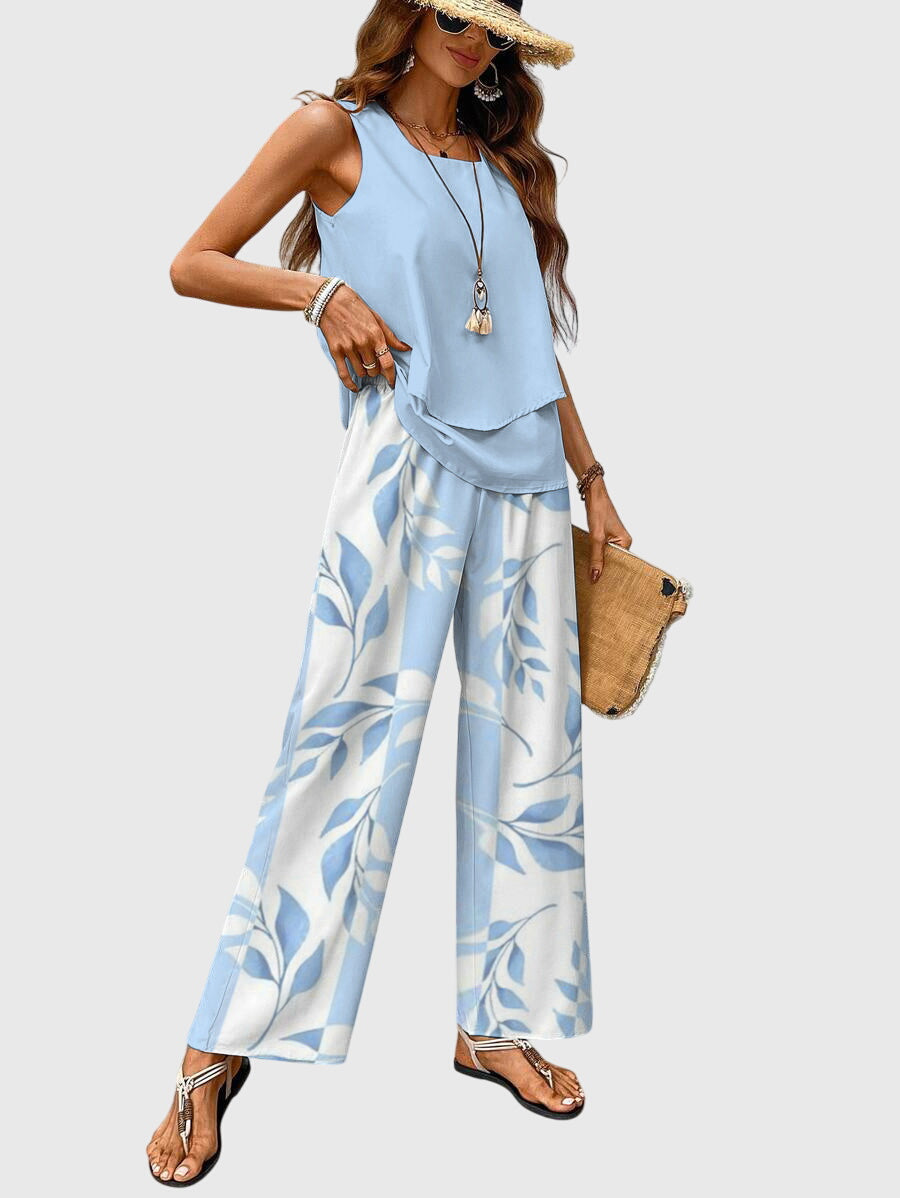 Women's Wide-Leg Pants Set