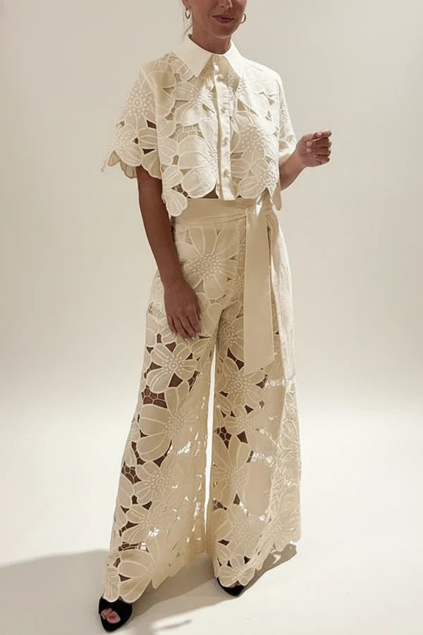Women's Wide-Leg Two-Piece Set