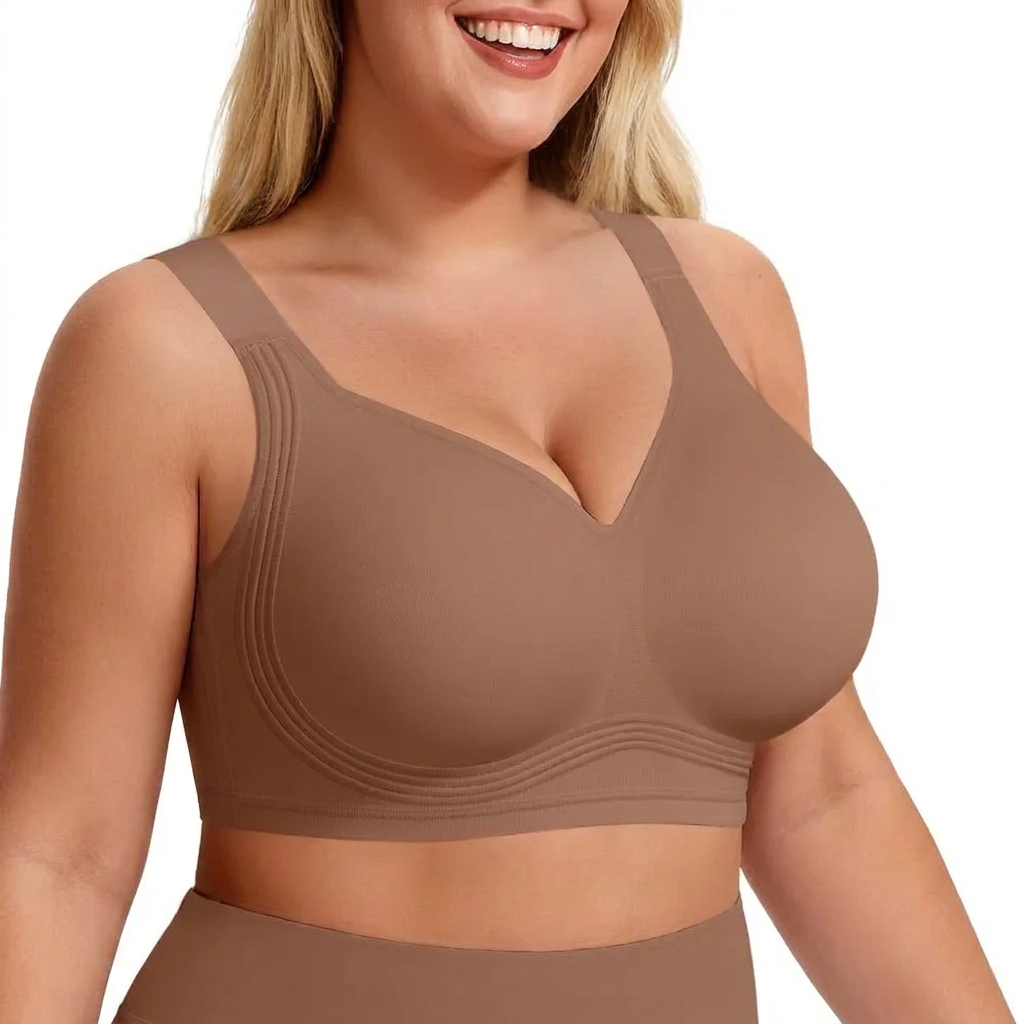 Women's Wire-Free Full-Coverage Supportive Push-Up Bra