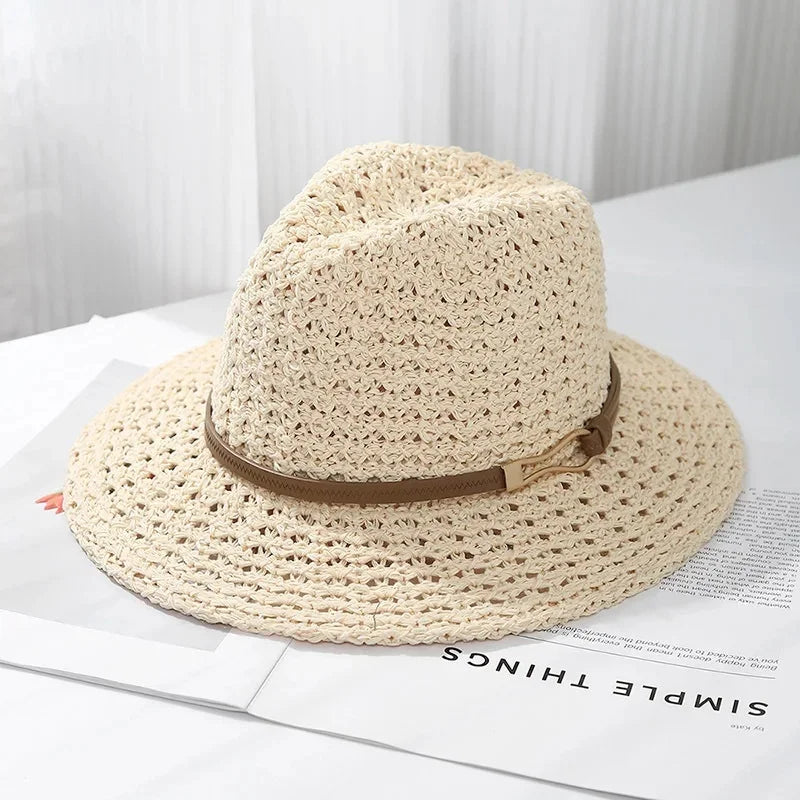 Women's Woven Fedora Sun Hat
