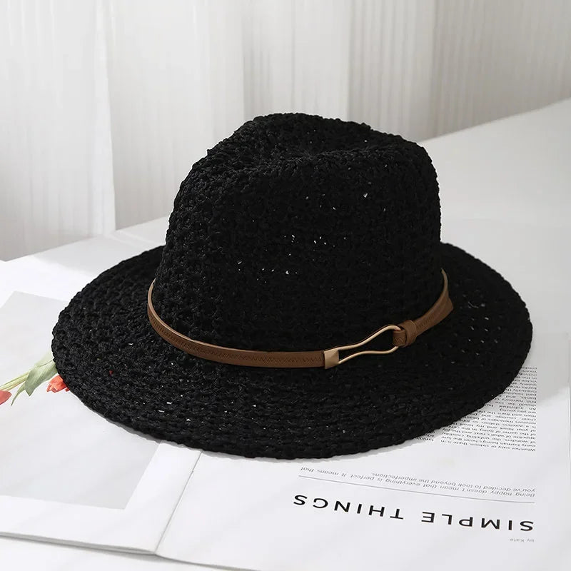 Women's Woven Fedora Sun Hat
