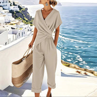 Women's Wrap Top Two-Piece Set