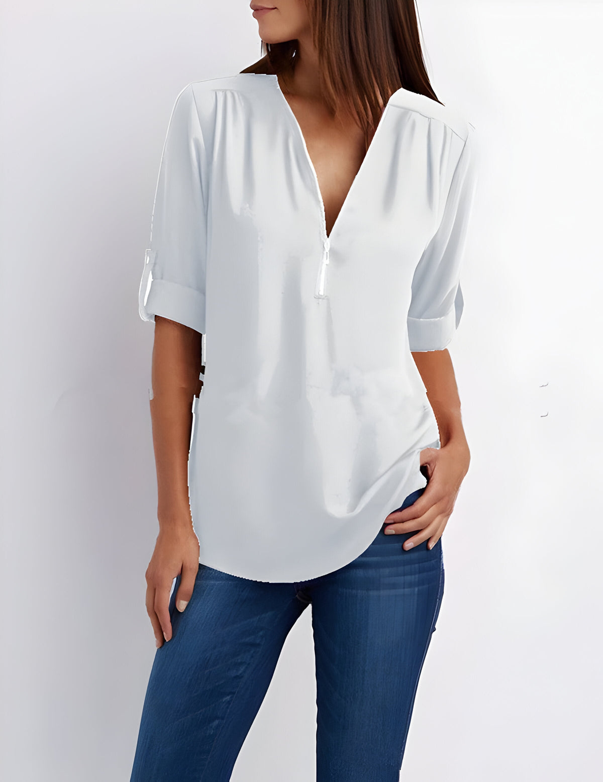 Women's Zip-Front Blouse