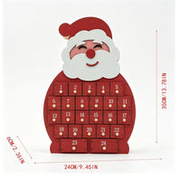 Wooden Christmas Advent Calendar with 24 Compartments